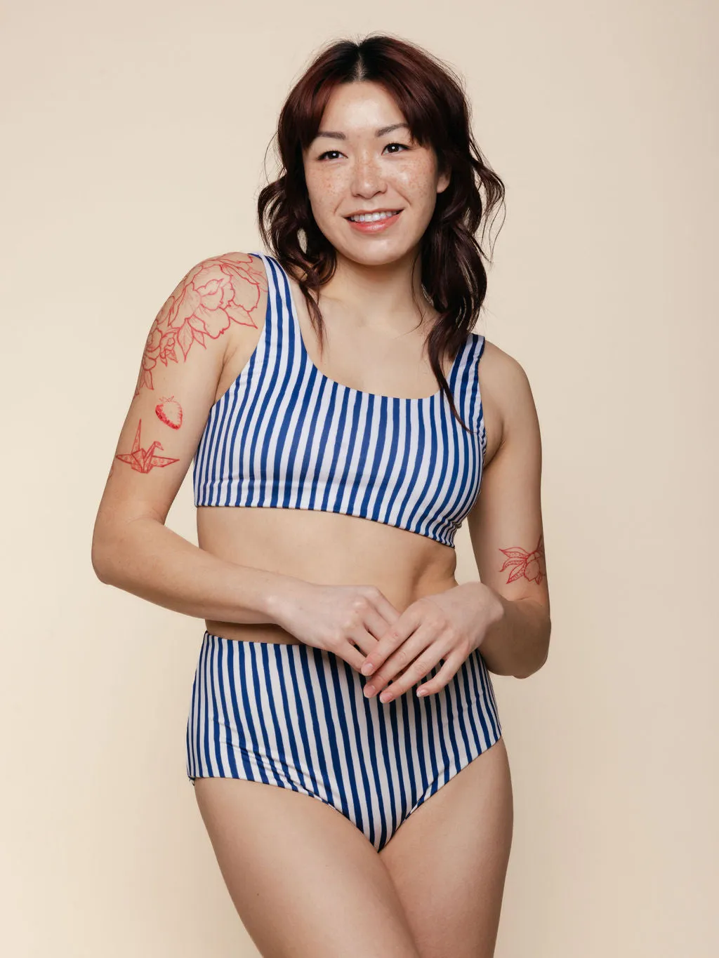 High Waisted Full Coverage Bottoms in Amalfi sold by Kitty & Vibe product image thumbnail 4