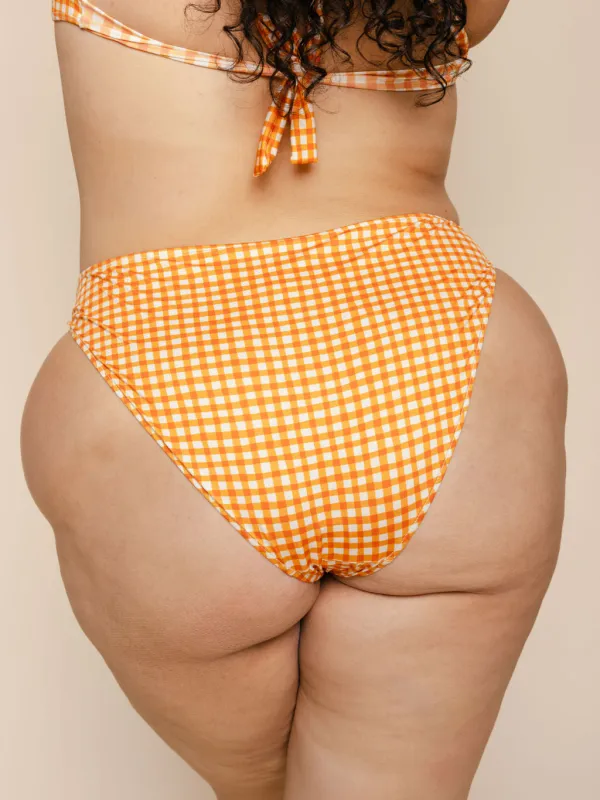 High Leg Mid Rise Bottoms in Clementine sold by Kitty & Vibe