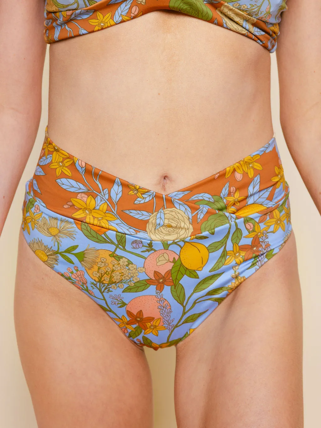 High Hip Crossover Bottoms in Aurelia sold by Kitty & Vibe