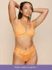 High Hip Crossover Bottoms in Clementine sold by Kitty & Vibe