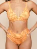 High Hip Crossover Bottoms in Clementine sold by Kitty & Vibe
