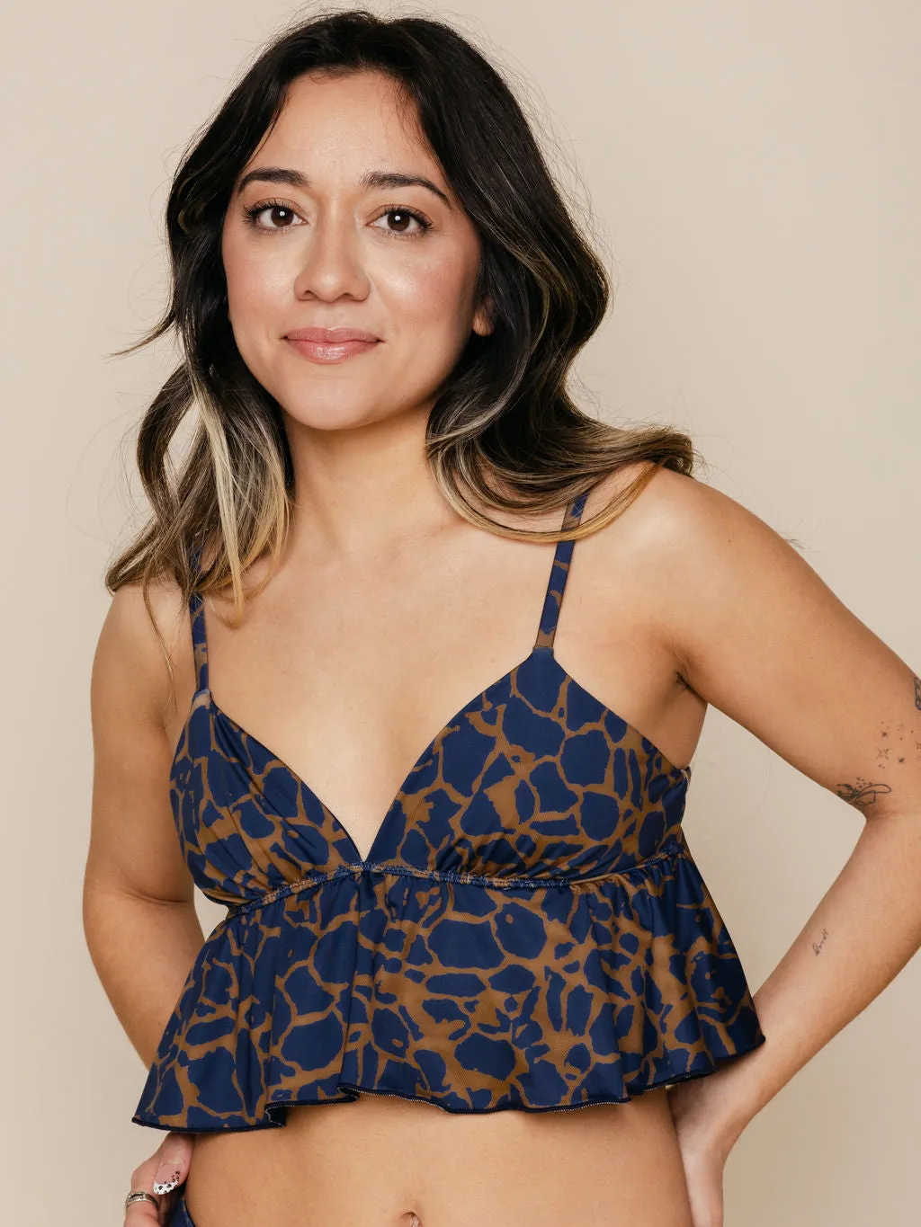 Flowy Tankini Top in Khai sold by Kitty & Vibe