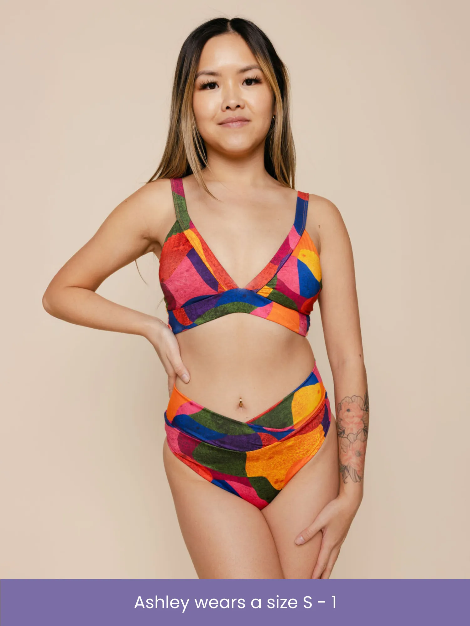 High Hip Crossover Bottoms in Isla sold by Kitty & Vibe product image thumbnail 3