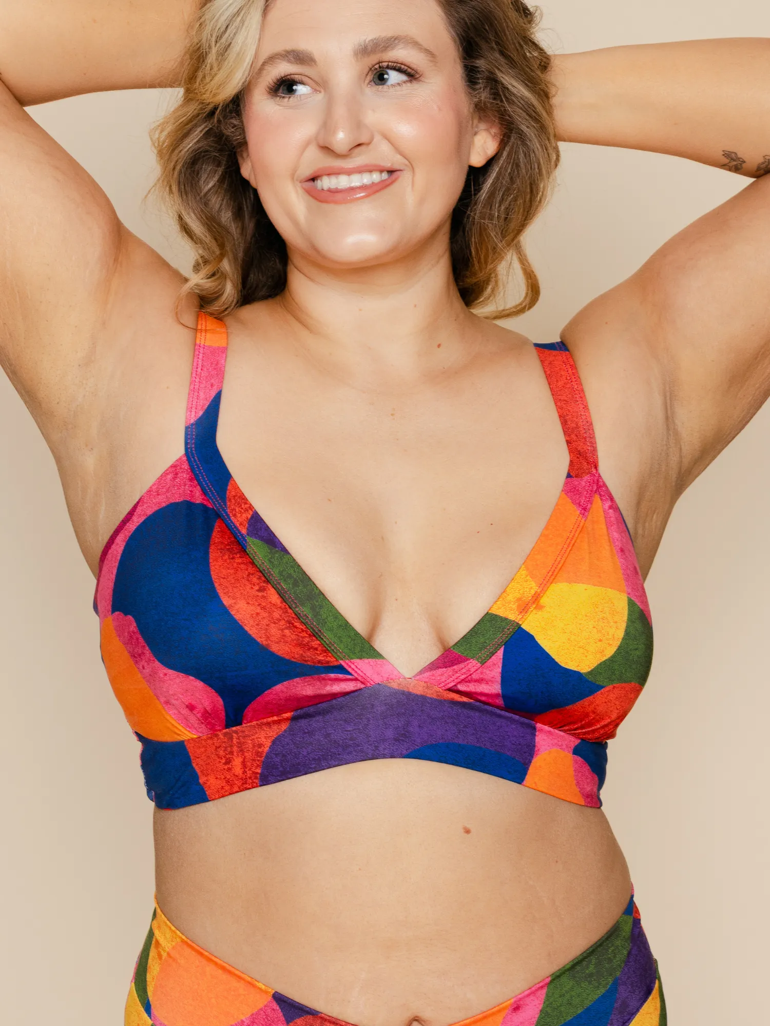 Banded Triangle Top in Isla sold by Kitty & Vibe