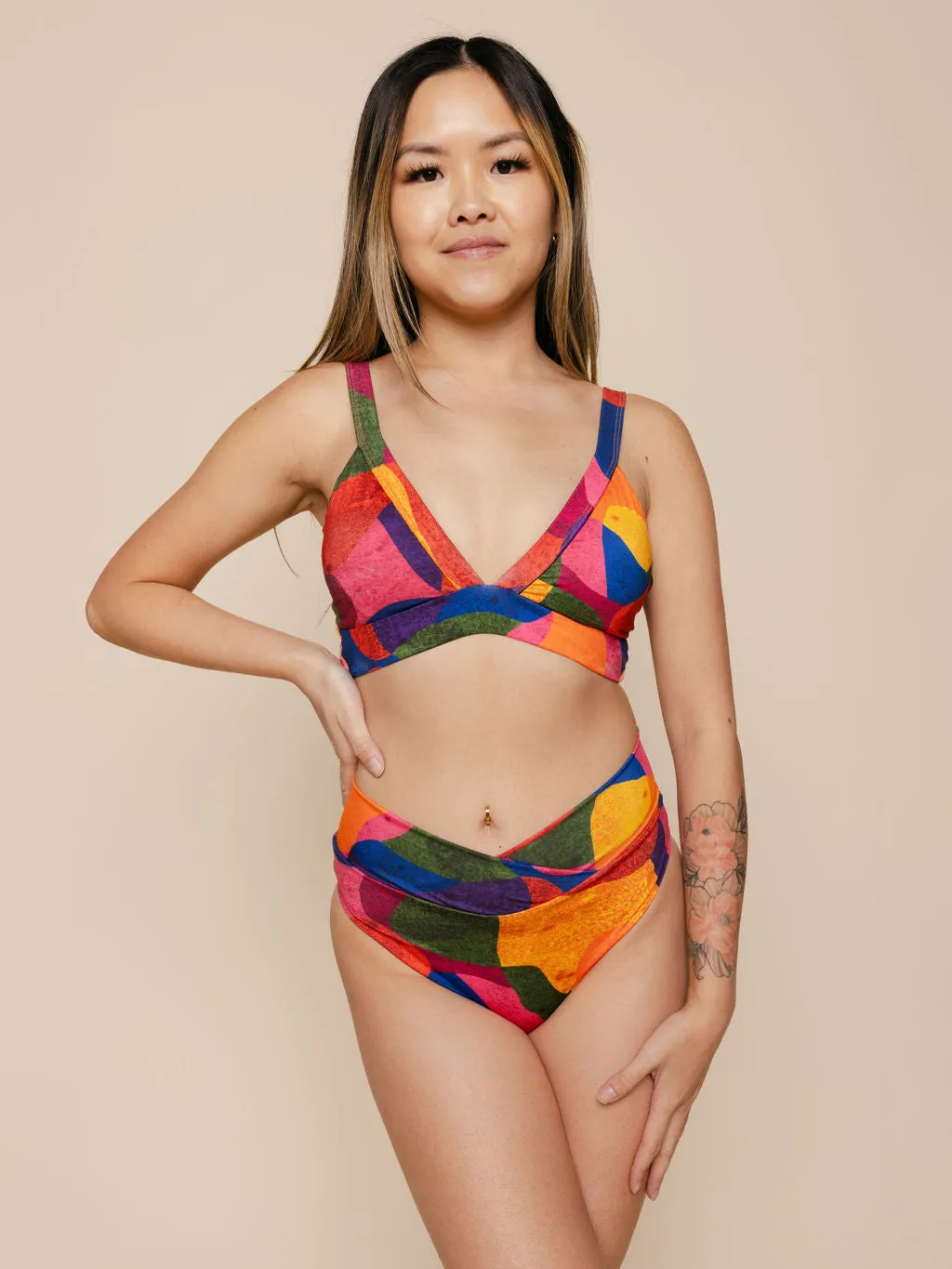 Banded Triangle Top in Isla sold by Kitty & Vibe product image thumbnail 4