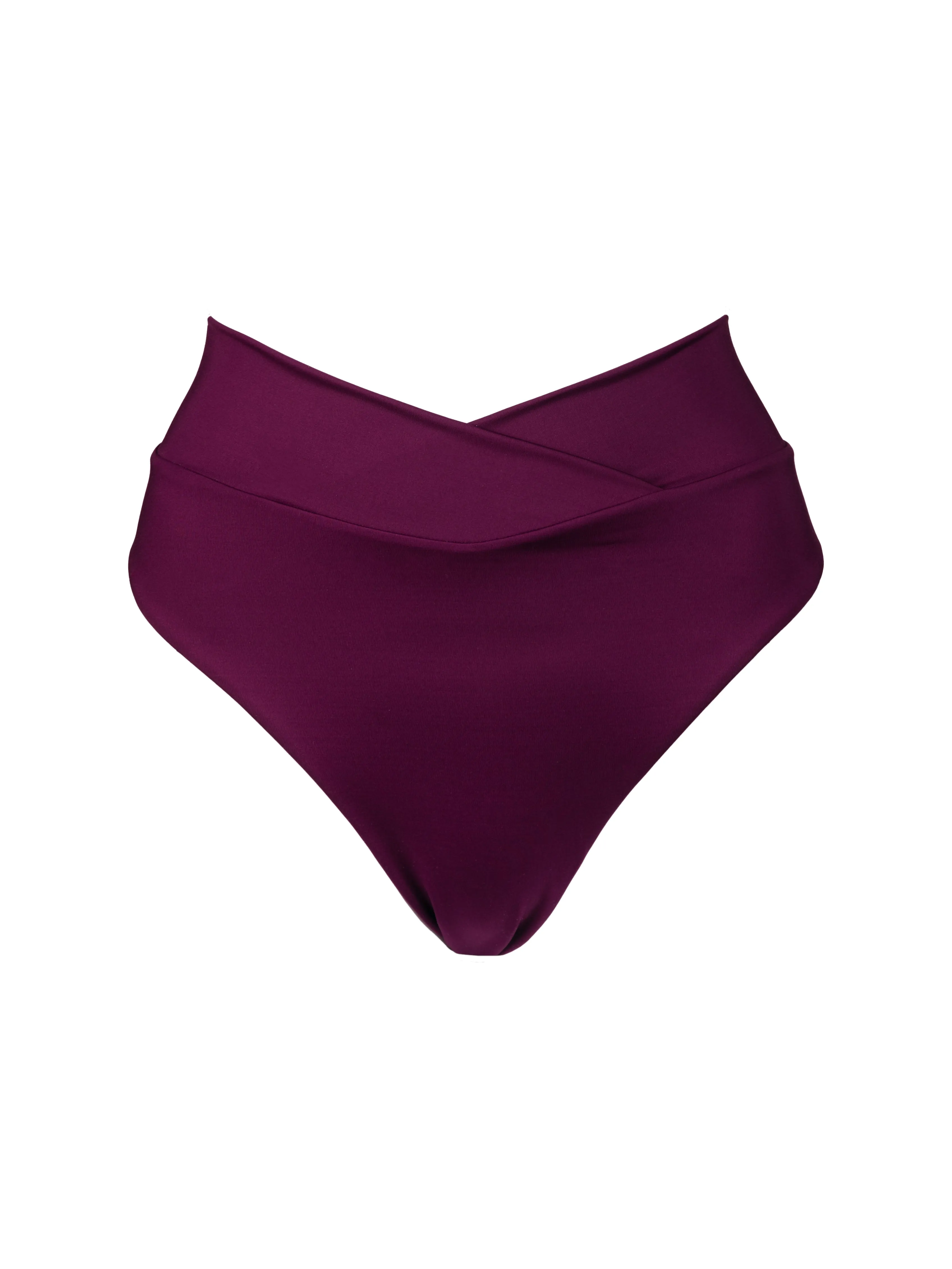 High Hip Crossover Bottoms in Sangria sold by Kitty & Vibe product image thumbnail 2