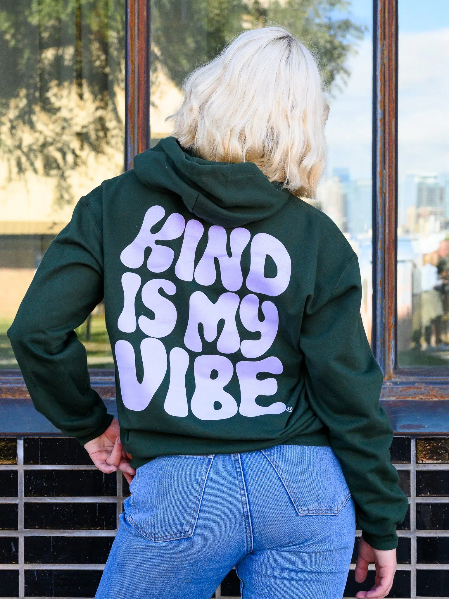 Green Kind Is My Vibe™ Sweatshirt sold by Kitty & Vibe product image thumbnail 4