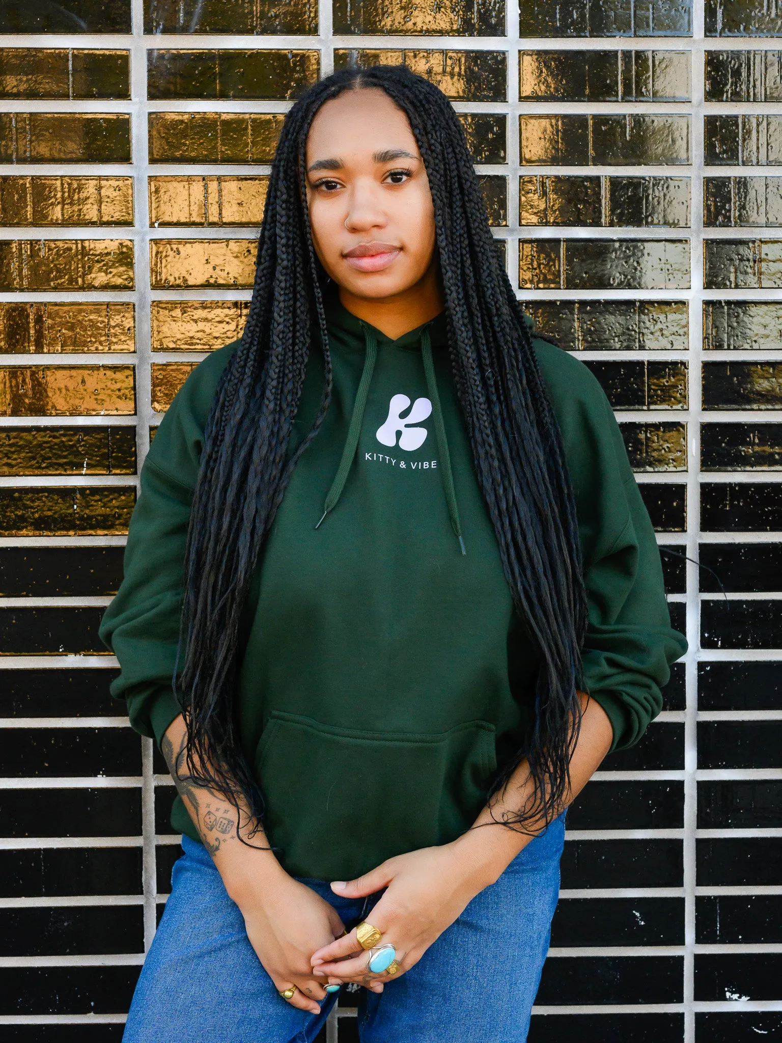 Green Kind Is My Vibe™ Sweatshirt sold by Kitty & Vibe product image thumbnail 3