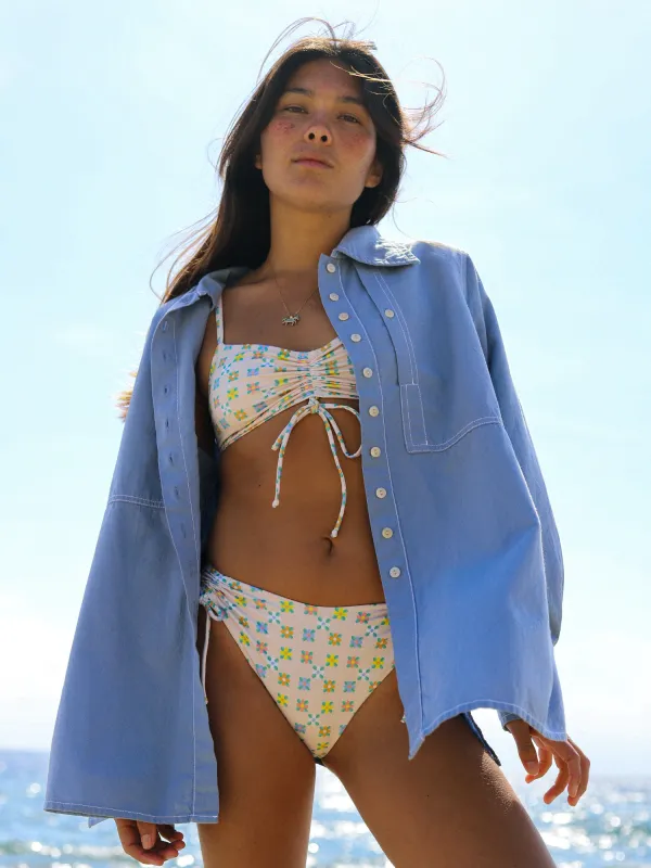 Collared Shirt in Pebble Blue sold by Kitty & Vibe