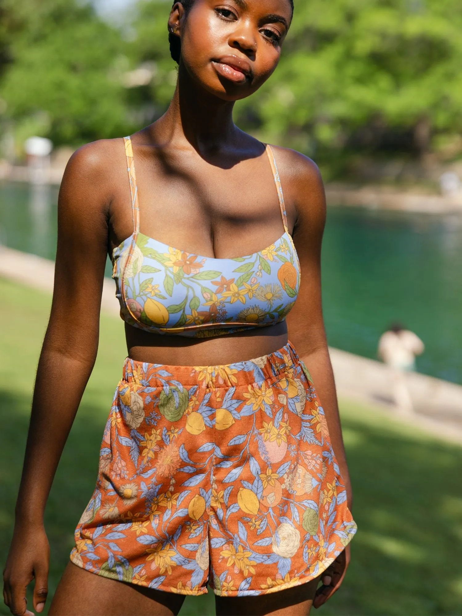 Cover Up Shorts in Aurelia sold by Kitty & Vibe