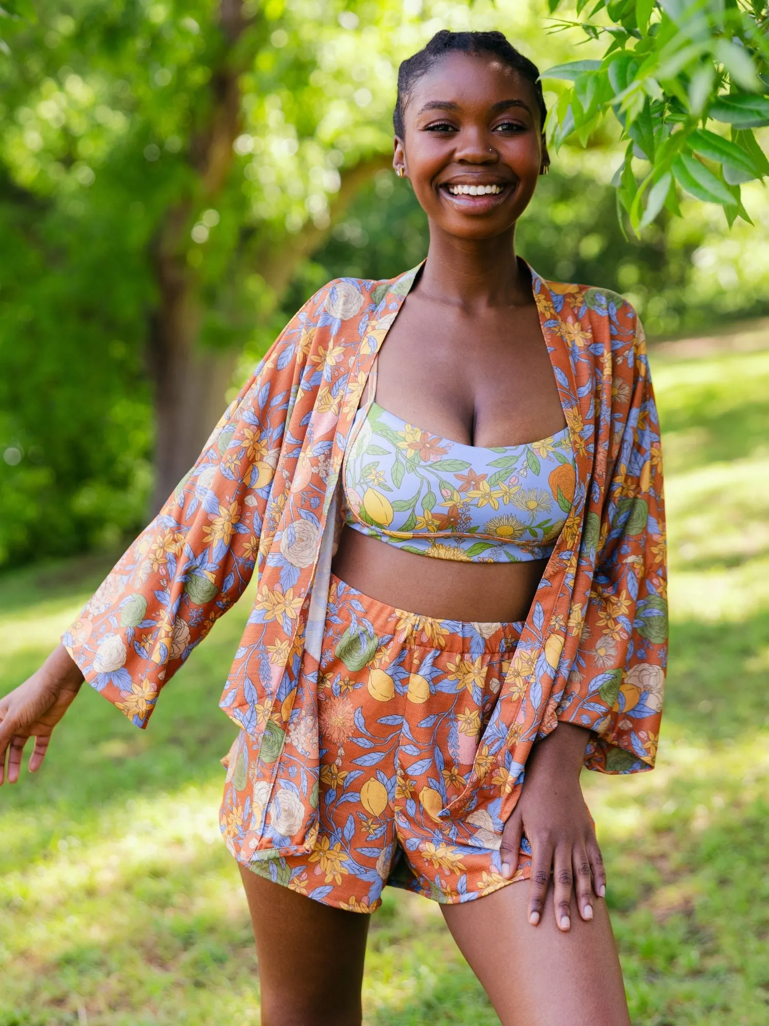 Kimono Cover Up Top in Aurelia sold by Kitty & Vibe product image thumbnail 3