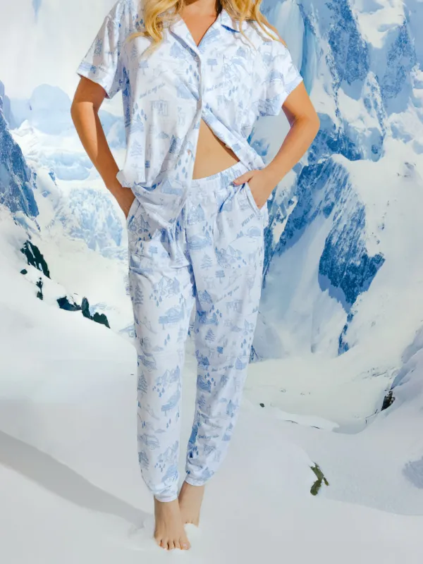 Cozy Soft Pajama Jogger in Aspen sold by Kitty & Vibe