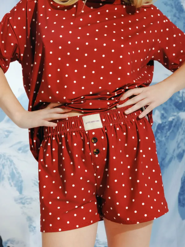Cozy Soft Pajama Boxer in Holly sold by Kitty & Vibe