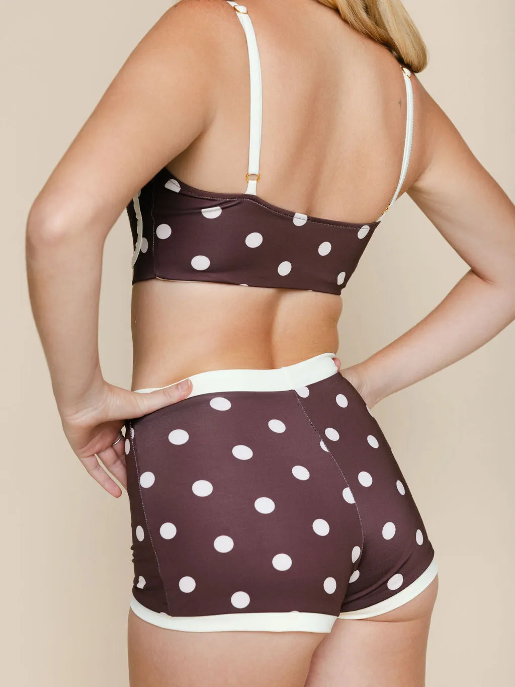 Bandeau With Piping Top in Brandy sold by Kitty & Vibe product image thumbnail 4