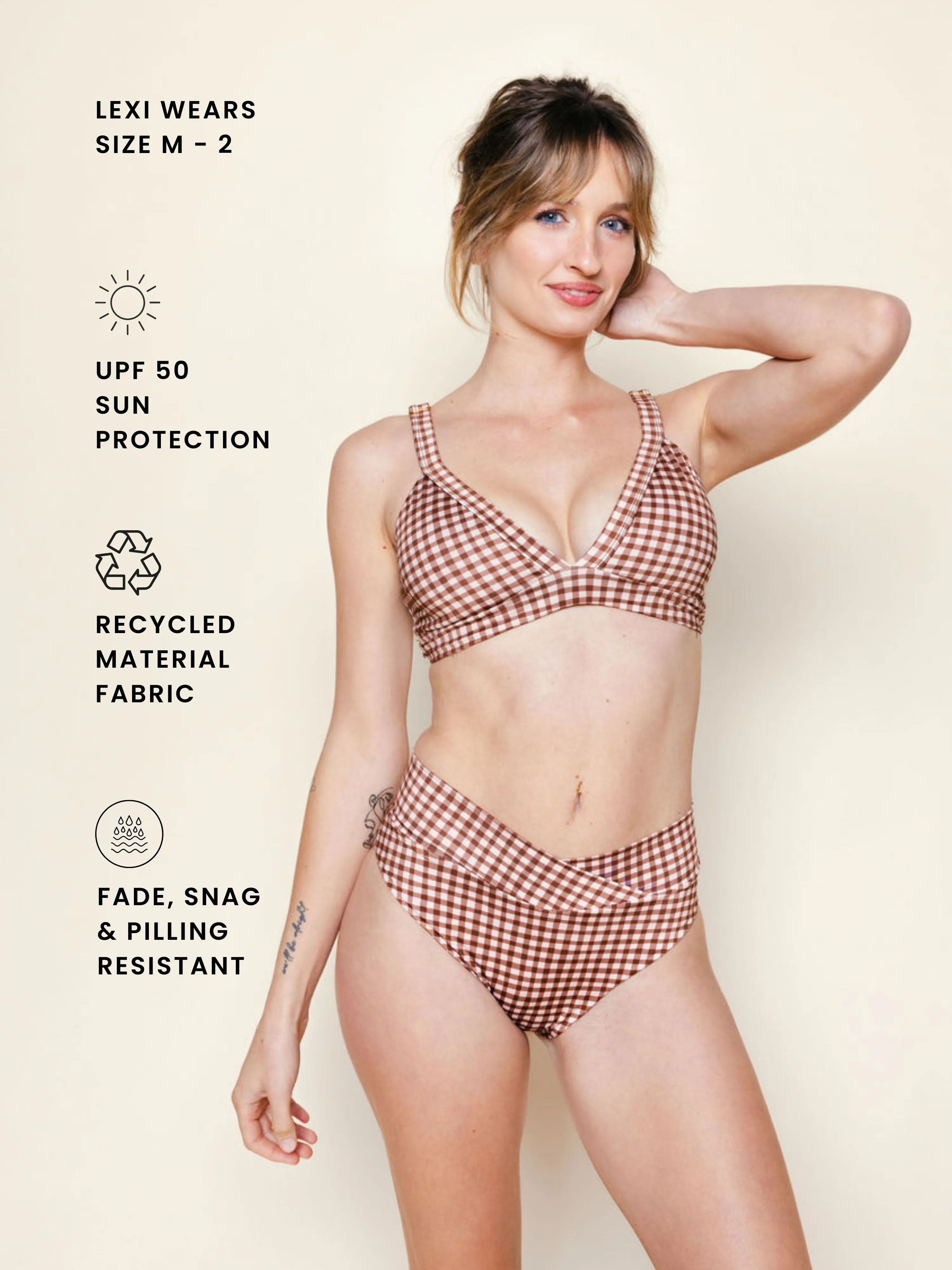 High Hip Crossover Bottoms in Sugar sold by Kitty & Vibe product image thumbnail 3