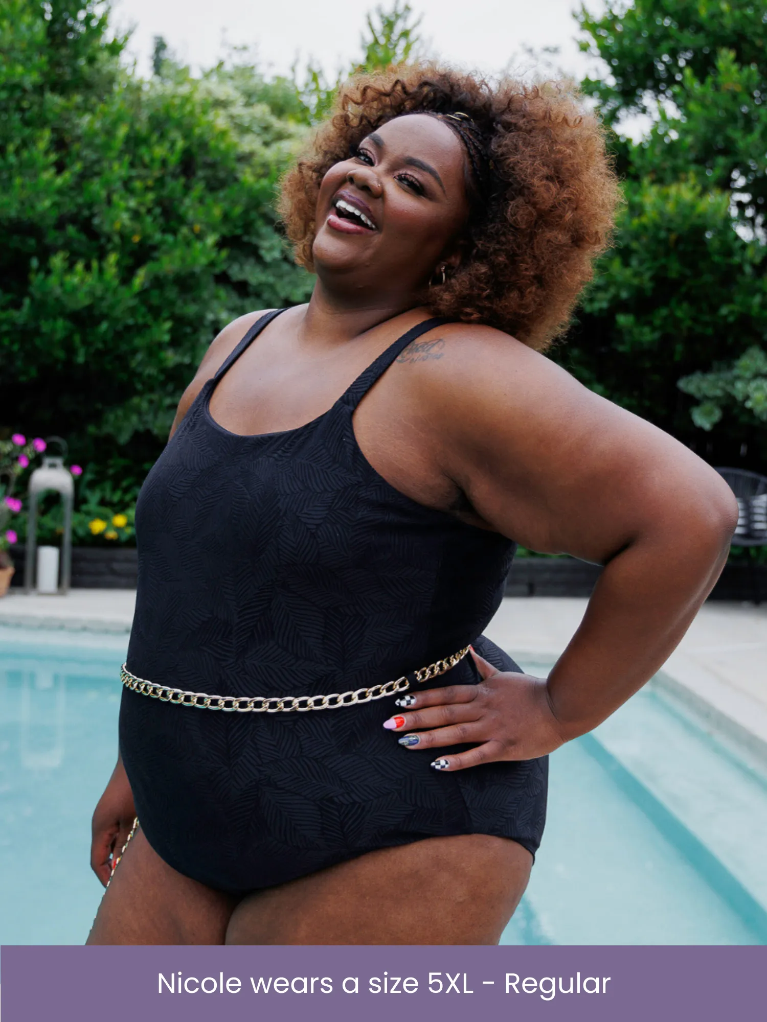 Shelf Bra One Piece With Chain Belt sold by Kitty & Vibe product image thumbnail 4