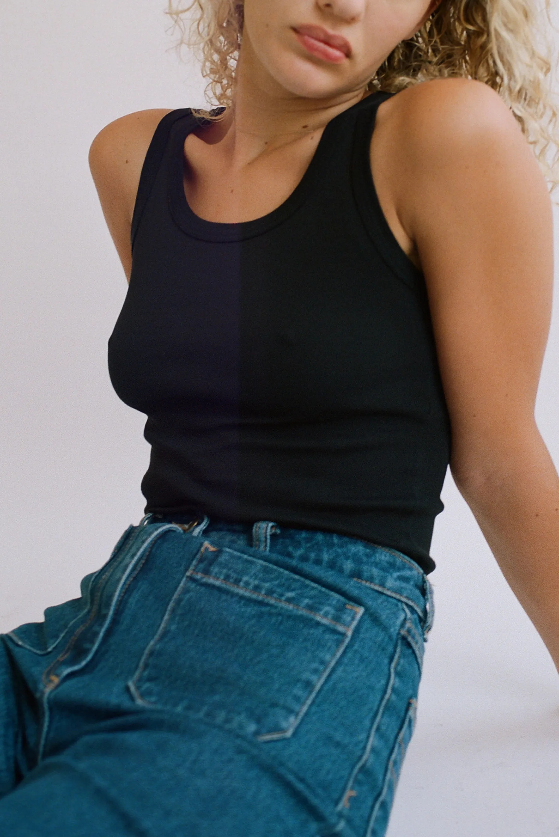 Organic Rib Tank sold by LA RELAXED product image thumbnail 3