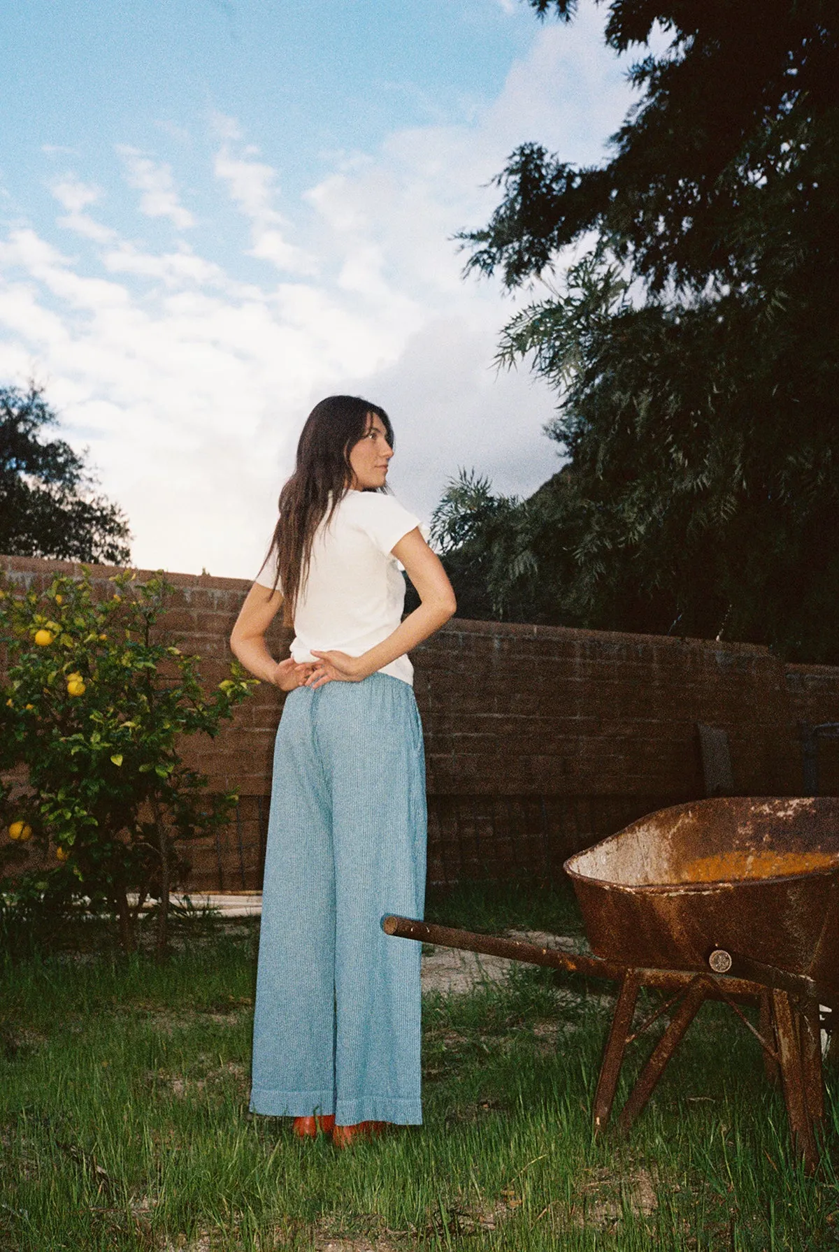 Washed Stripe Trouser sold by LA RELAXED product image thumbnail 5