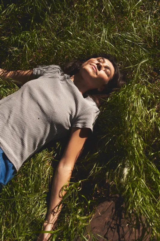 Bebe Stripe Tee sold by LA RELAXED