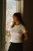 Pointelle Flutter Tee sold by LA RELAXED