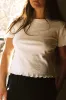 Pointelle Flutter Tee sold by LA RELAXED