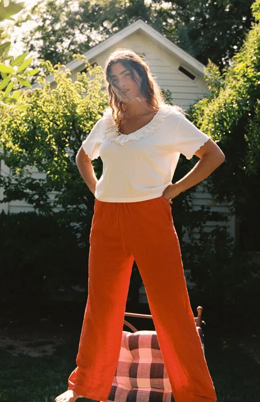 Embroidered Eyelet Pant sold by LA RELAXED
