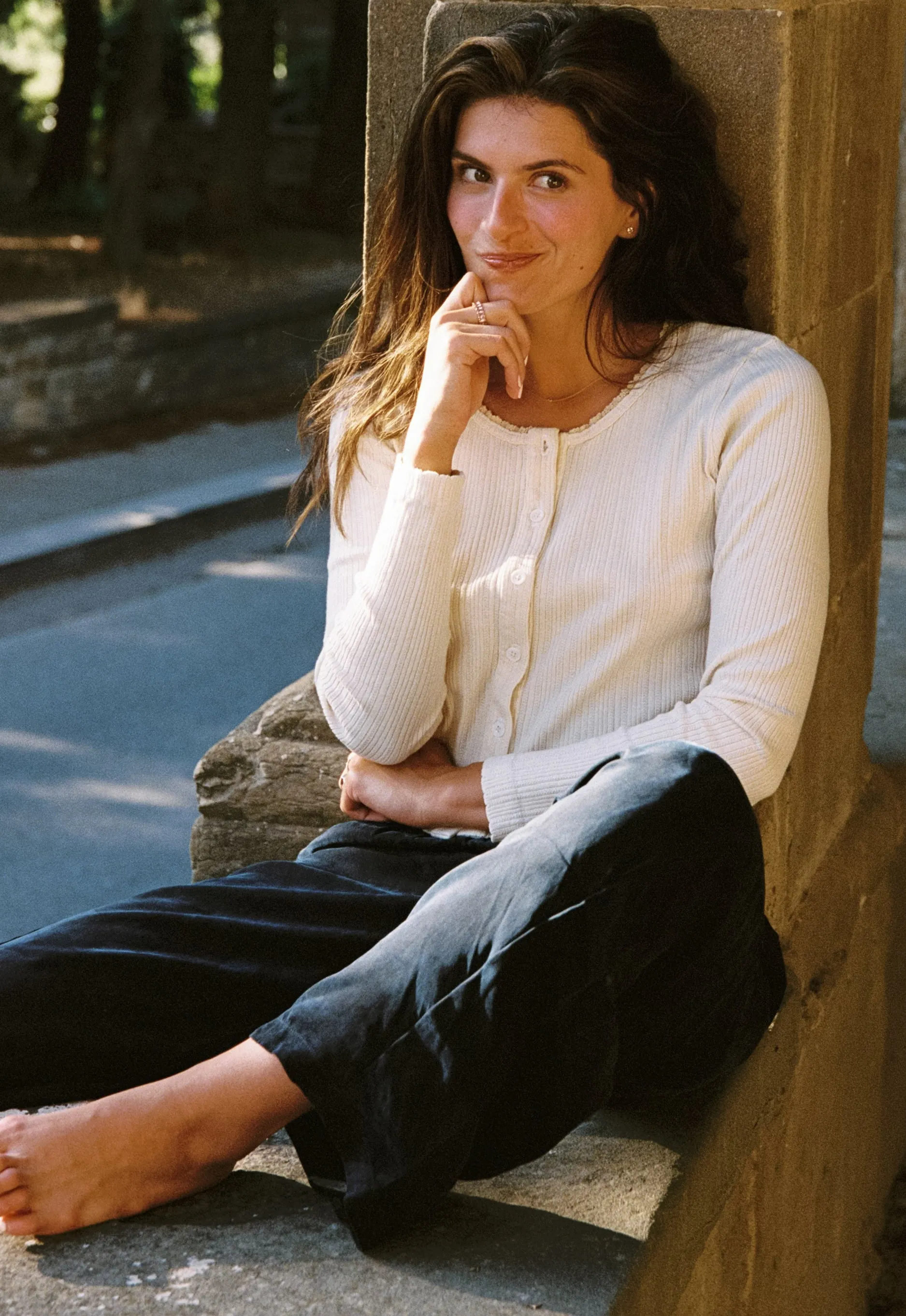 Posie Pointelle Cardigan sold by LA RELAXED product image thumbnail 2