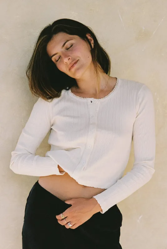 Posie Pointelle Cardigan sold by LA RELAXED