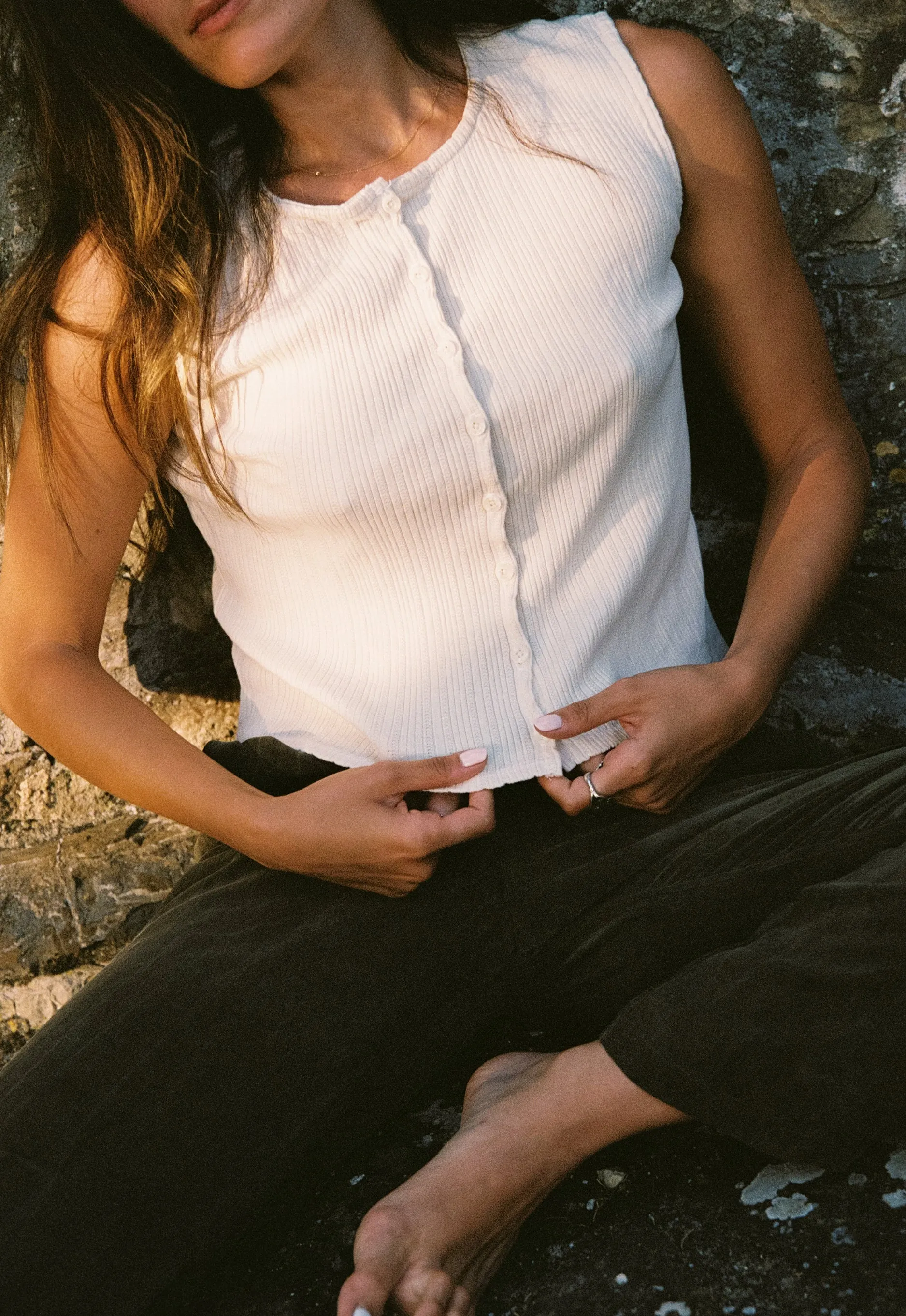 Pointelle Shell Top sold by LA RELAXED product image thumbnail 5