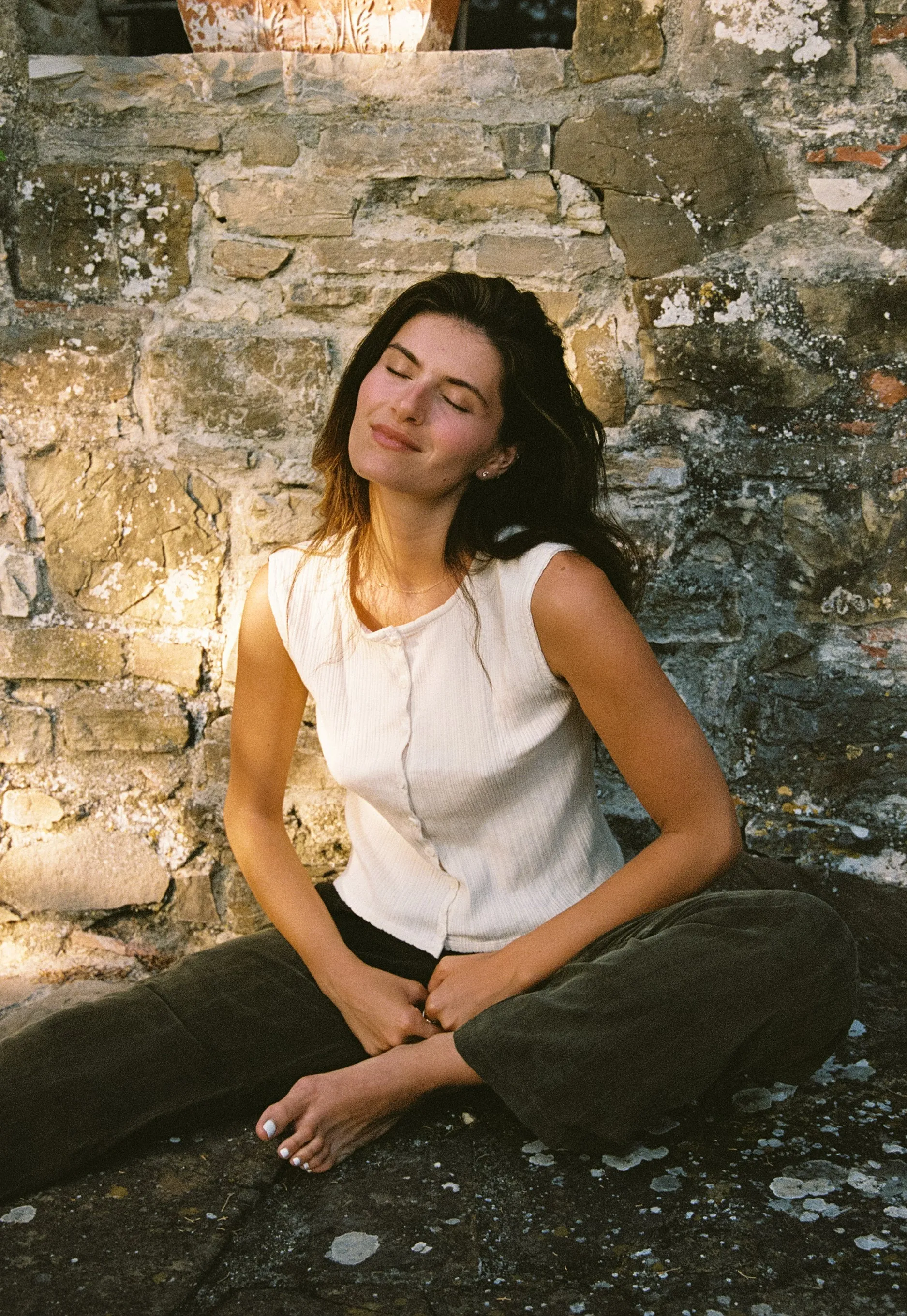 Pointelle Shell Top sold by LA RELAXED