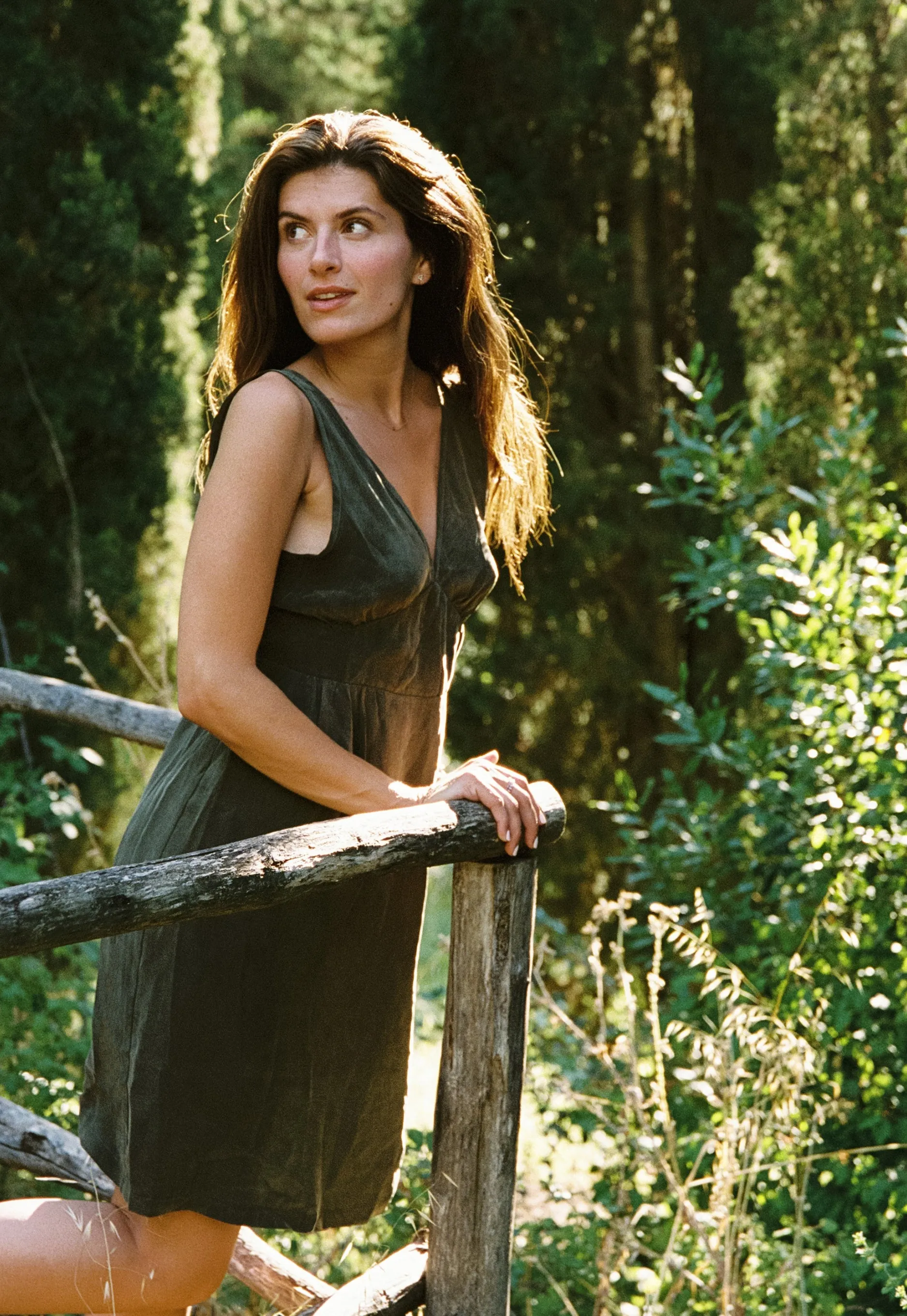 Cupro V Dress sold by LA RELAXED product image thumbnail 3