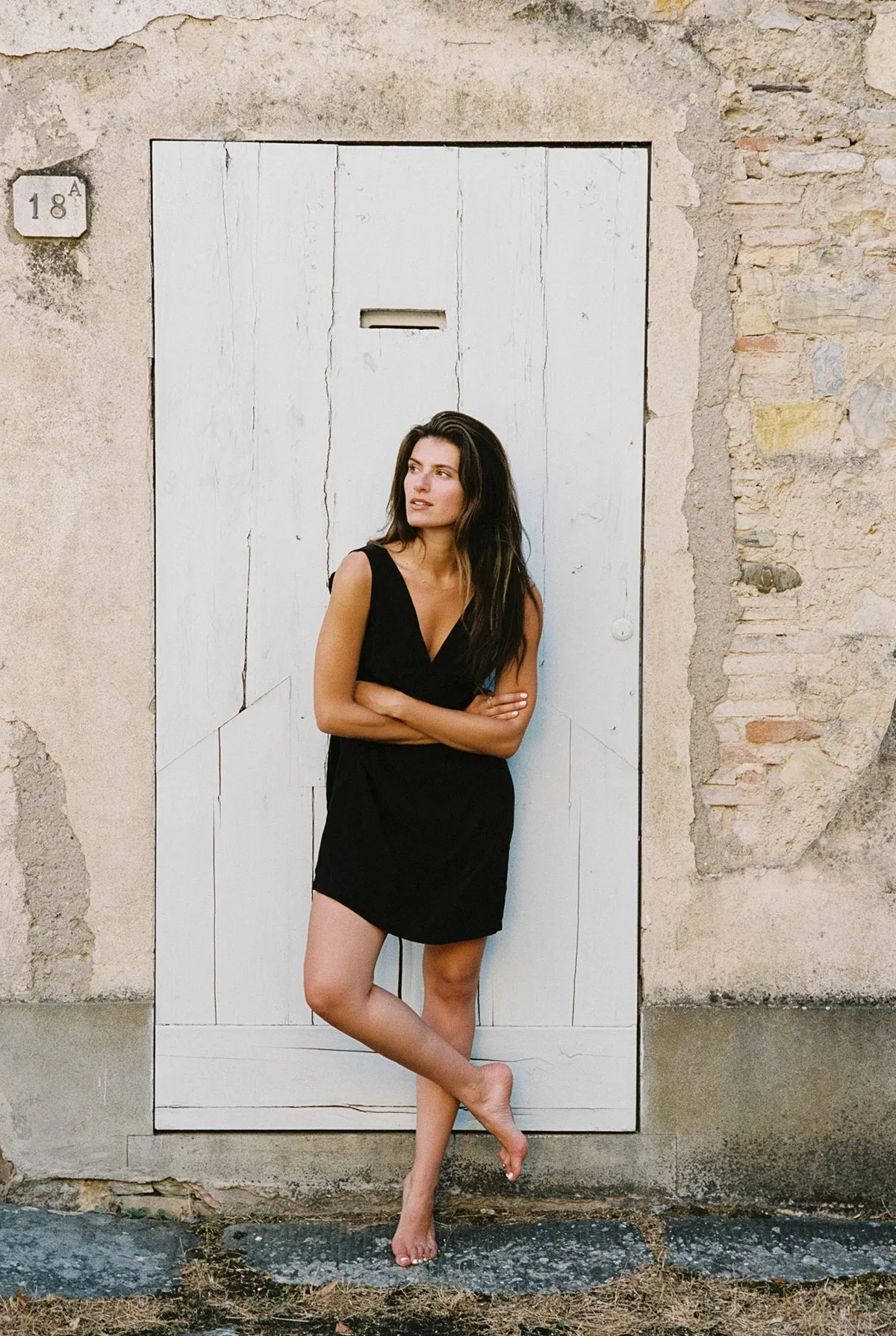 Cupro V Dress sold by LA RELAXED product image thumbnail 5