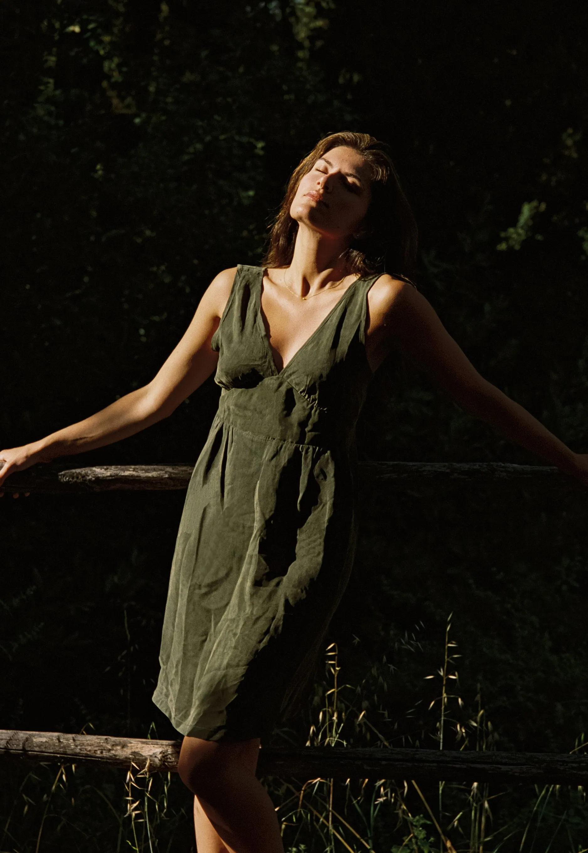 Cupro V Dress sold by LA RELAXED product image thumbnail 2