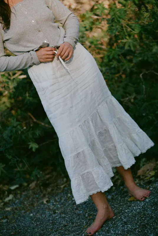 Tissue Linen Skirt sold by LA RELAXED