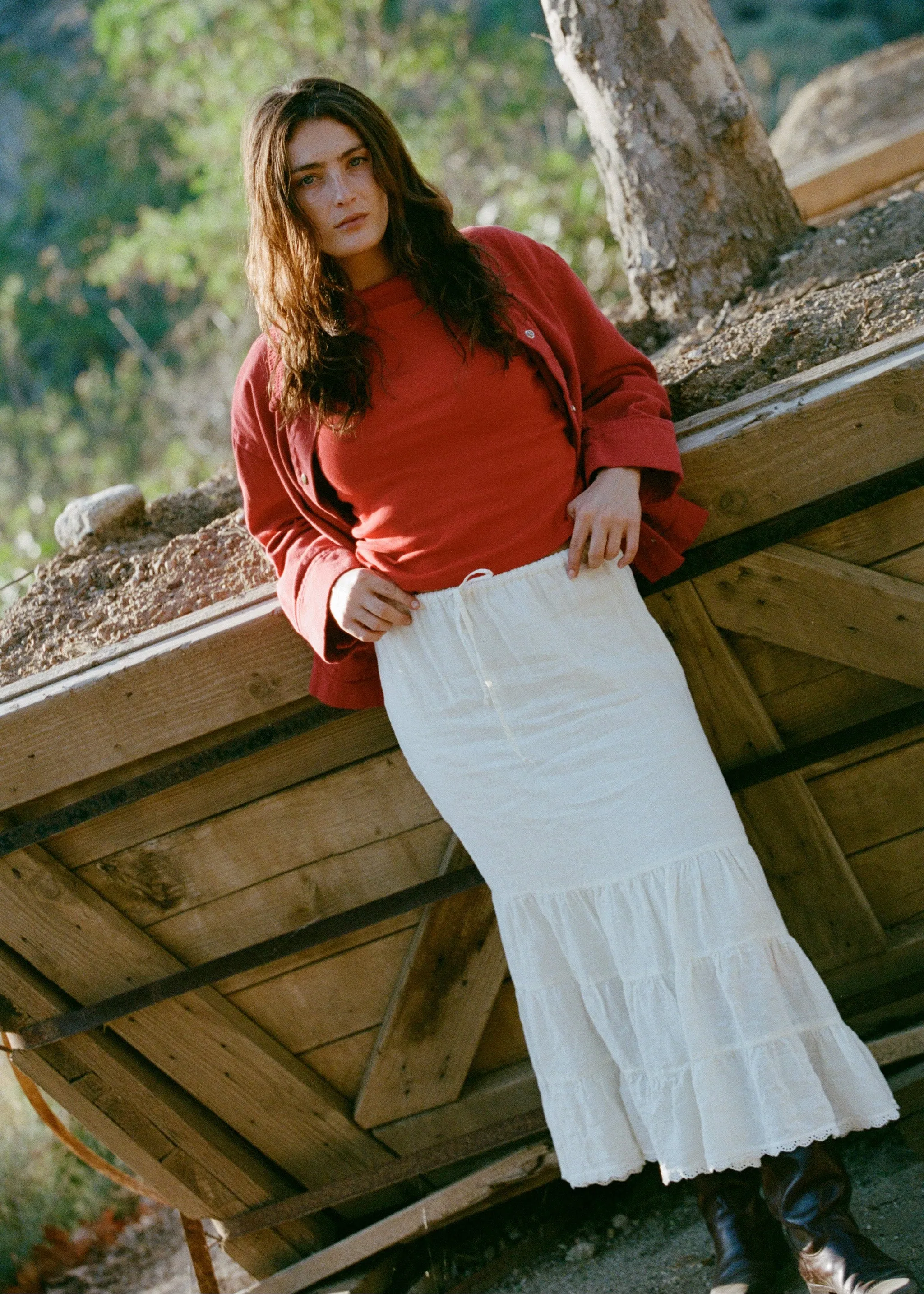 Tissue Linen Skirt sold by LA RELAXED product image thumbnail 5