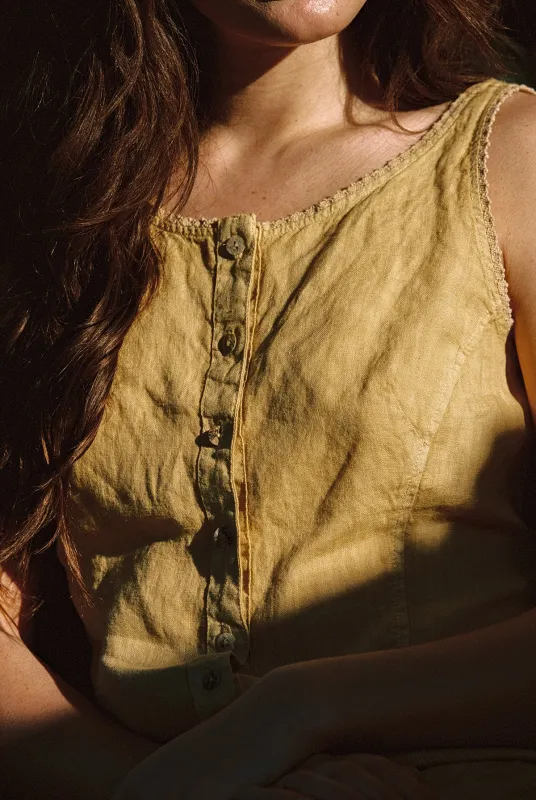 The Linen Pinafore made by LA RELAXED