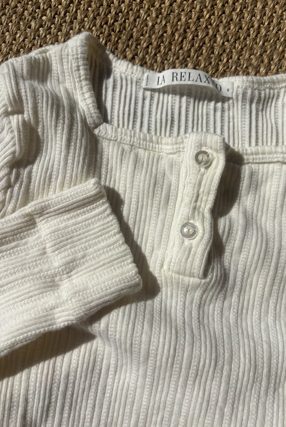 Pointelle Henley sold by LA RELAXED product image thumbnail 3