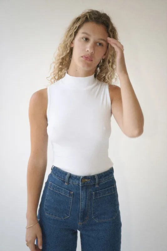 90's Sleeveless Mock Neck sold by LA RELAXED