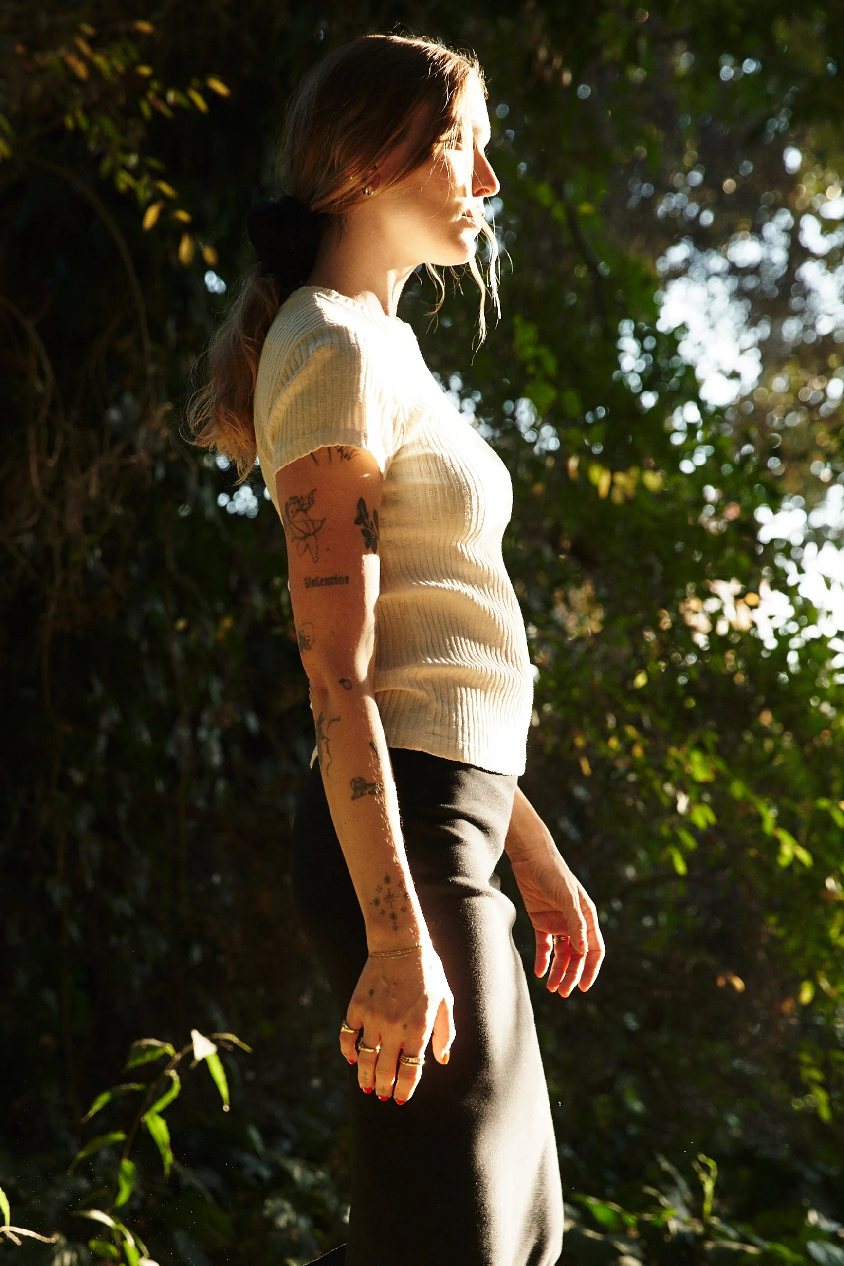 Pointelle Tee sold by LA RELAXED product image thumbnail 4