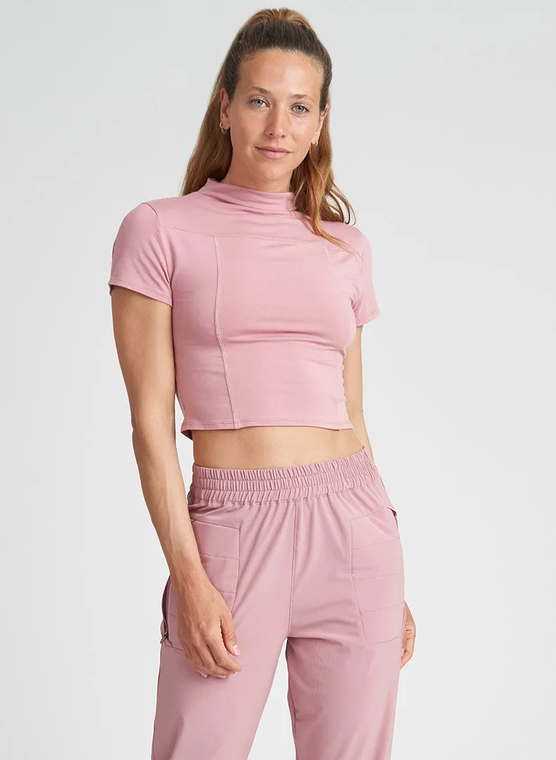 Mock Neck Tee sold by Thrive Societe