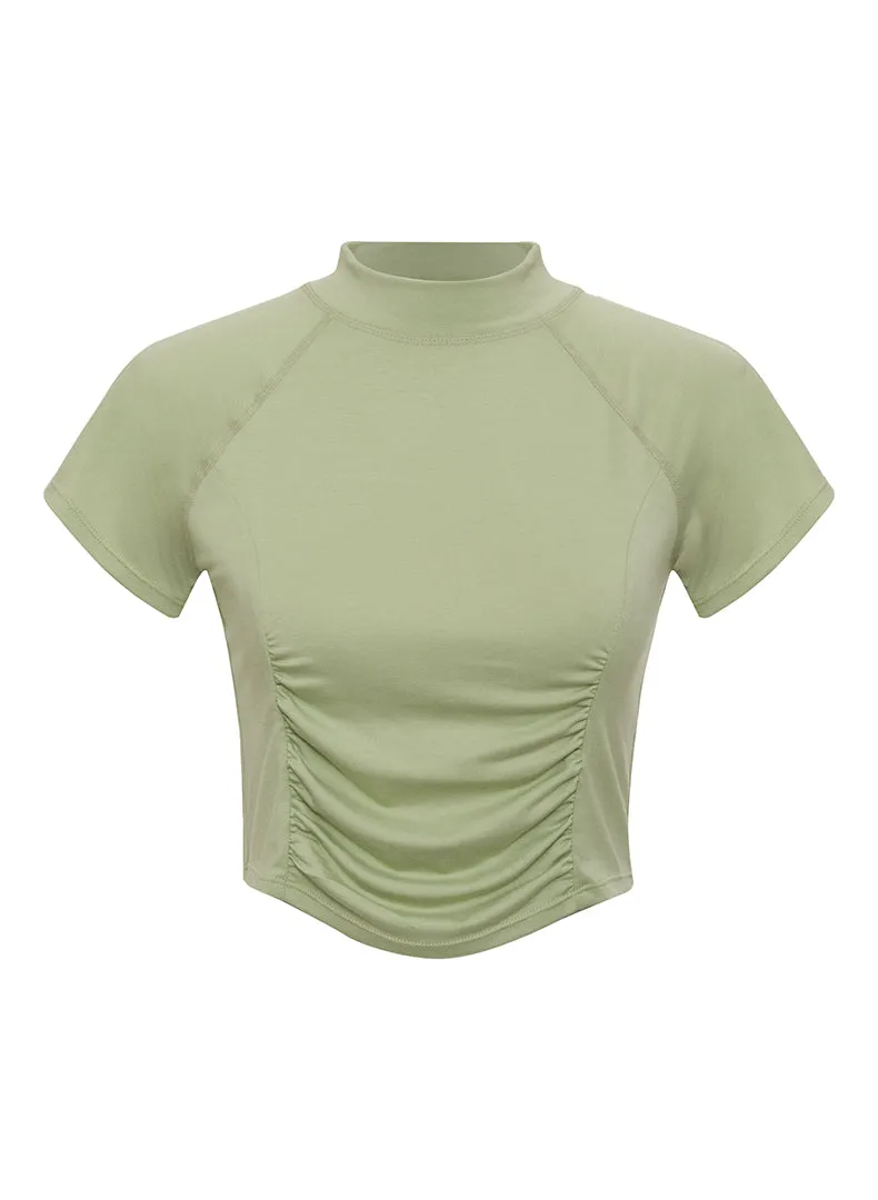 Mock Neck Ruched Top - FINAL SALE sold by Thrive Societe product image thumbnail 4