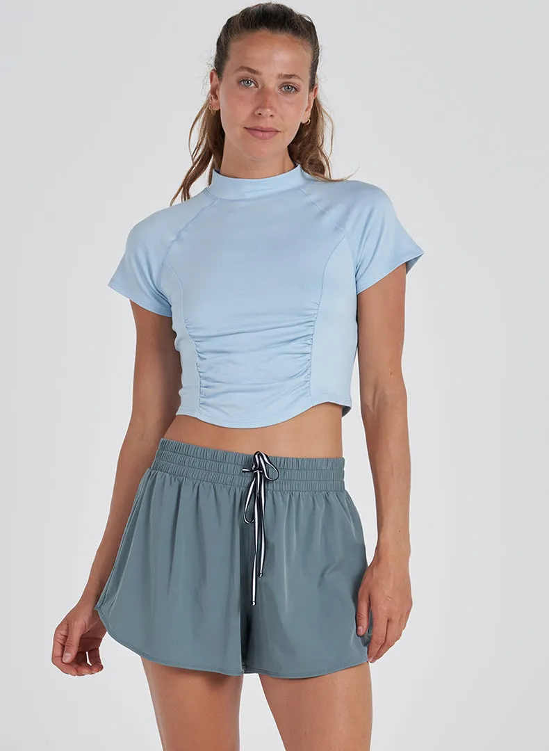 Mock Neck Ruched Top - FINAL SALE sold by Thrive Societe product image thumbnail 5