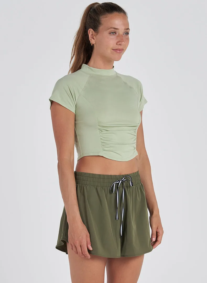 Mock Neck Ruched Top - FINAL SALE sold by Thrive Societe product image thumbnail 3
