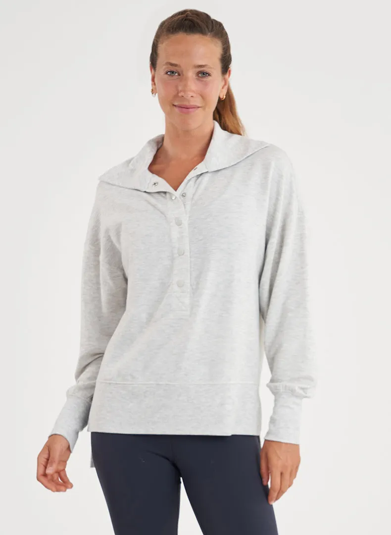 Snap Oversized Pullover - FINAL SALE sold by Thrive Societe