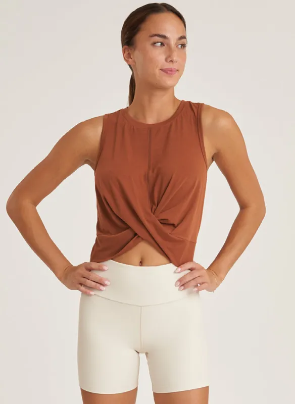 Twist Front Tank - FINAL SALE sold by Thrive Societe