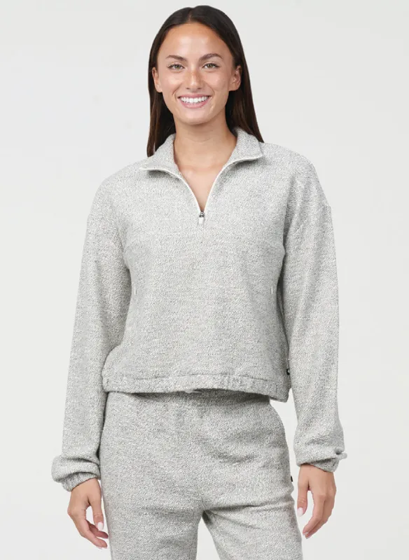 Boucle Half Zip Pullover sold by Thrive Societe