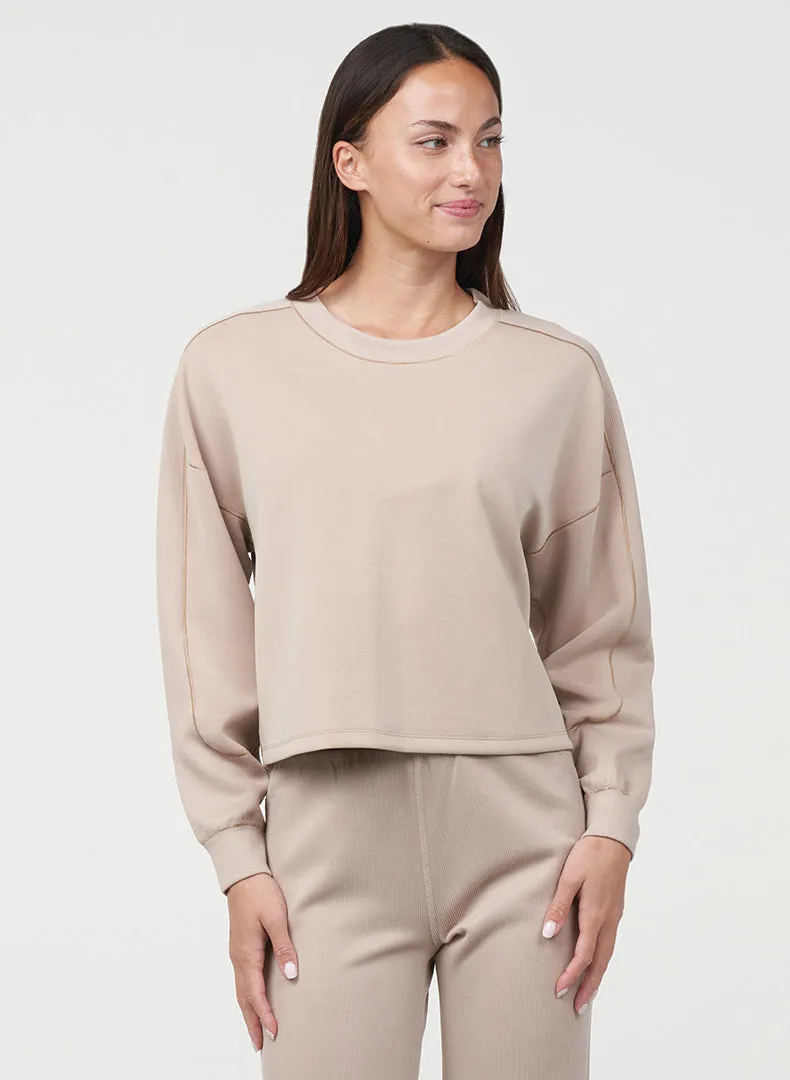 Ultraluxe Rib Inset Pullover - FINAL SALE sold by Thrive Societe
