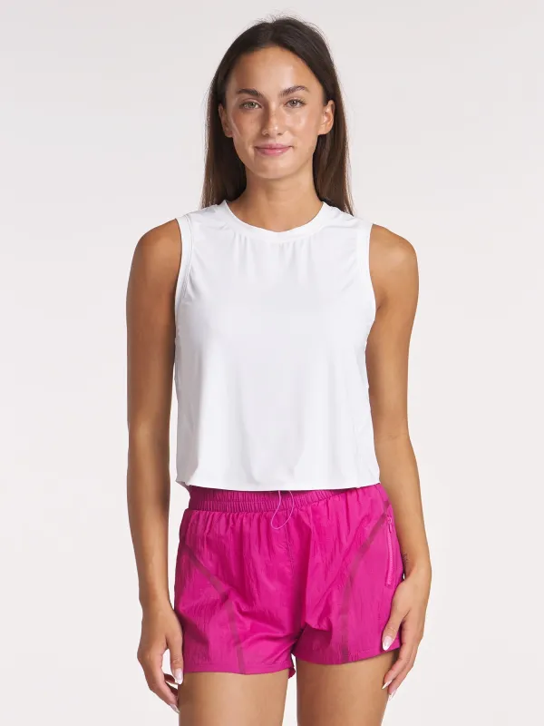 Perforated Boxy Tank sold by Thrive Societe