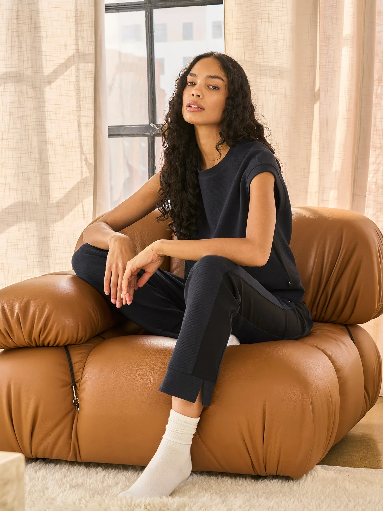 Textured Double Knit Muscle Tank sold by Thrive Societe product image thumbnail 5