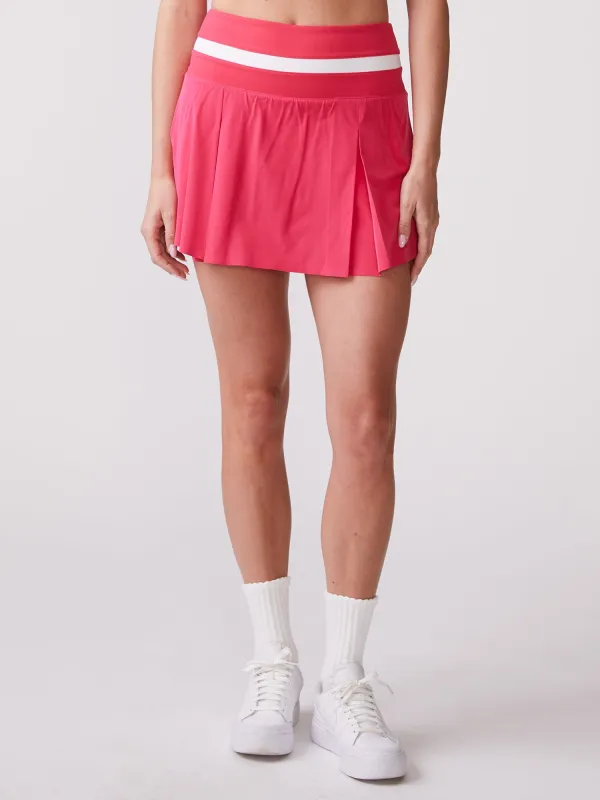 Rib Trim Box Pleat Skort sold by Thrive Societe